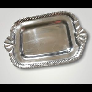 Vintage IHI Made in India Small Silver Tray